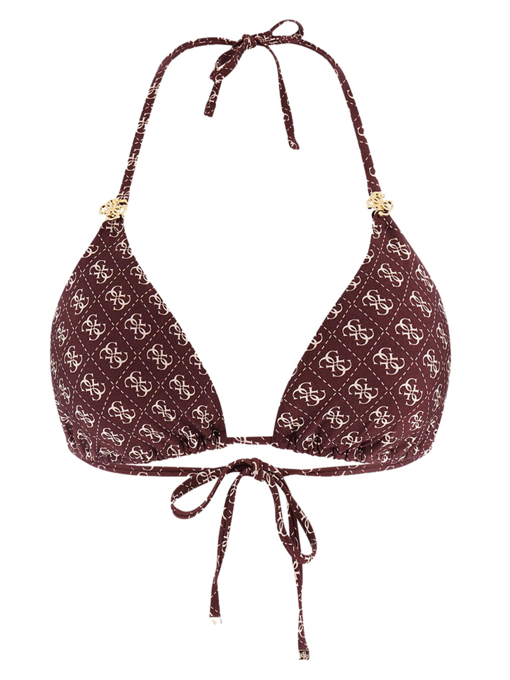 GUESS 2 USCITA Top Bikini Guess 4G Rem Padding - Marrone