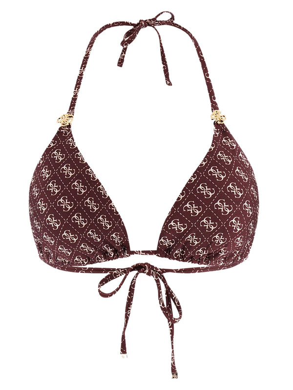 GUESS 2 USCITA Top Bikini Guess 4G Rem Padding - Marrone