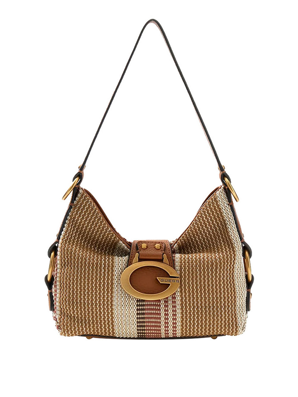 Guess Borsa A Spalla Guess Camden Mini - Cognac/Multi