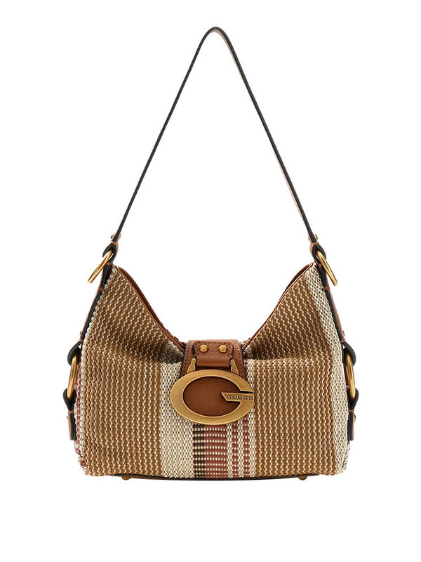 Guess Borsa A Spalla Guess Camden Mini - Cognac/Multi