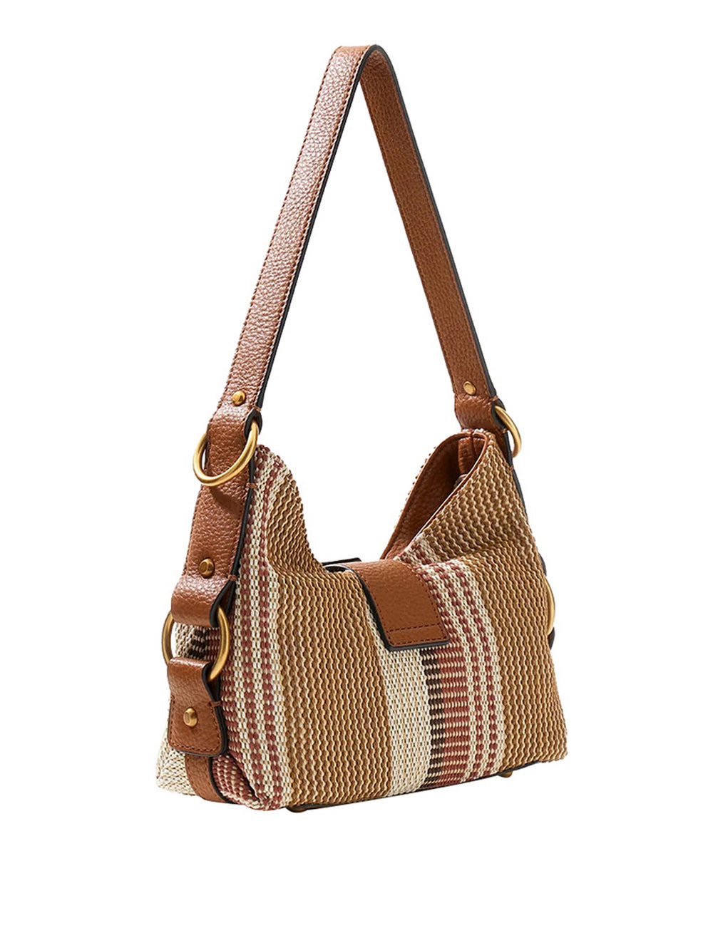 Guess Borsa A Spalla Guess Camden Mini - Cognac/Multi