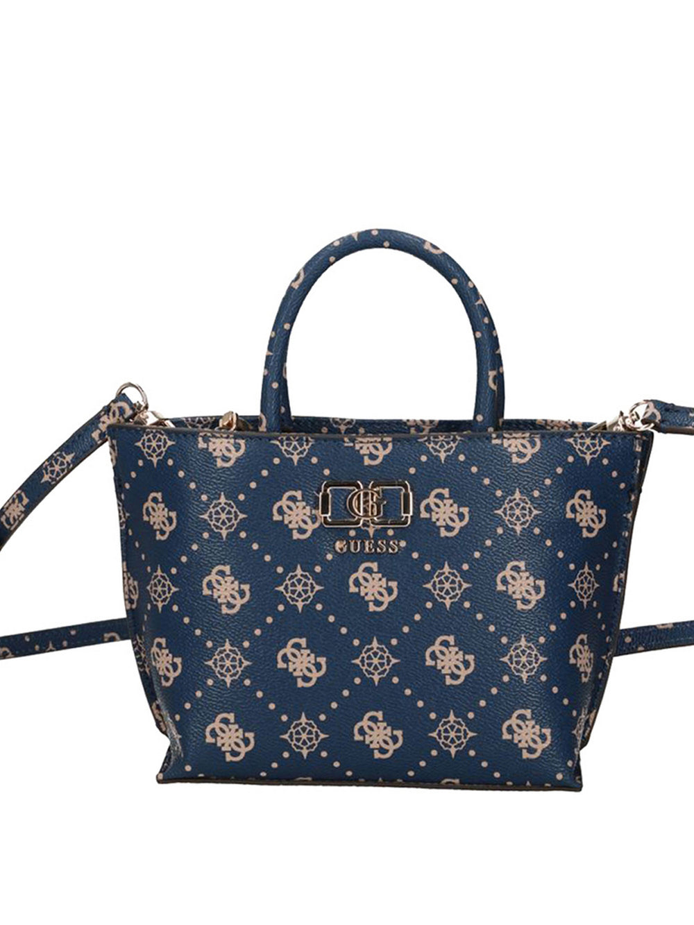 Guess Borsa A Mano Guess Emelie Logo Mini Tote - Blu Navy