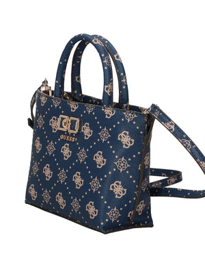 Guess Borsa A Mano Guess Emelie Logo Mini Tote - Blu Navy