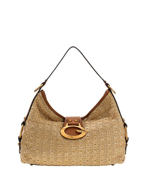 Guess Borsa A Spalla Guess Camden - Natural/Cognac