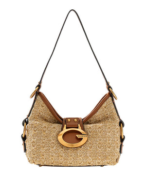 Guess Borsa A Spalla Guess Camden Mini - Natural/Cognac