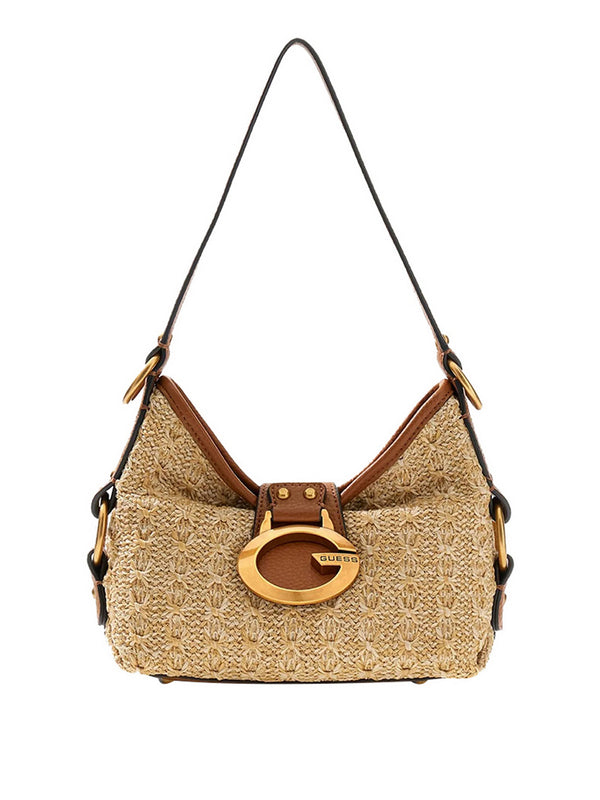 Guess Borsa A Spalla Guess Camden Mini - Natural/Cognac