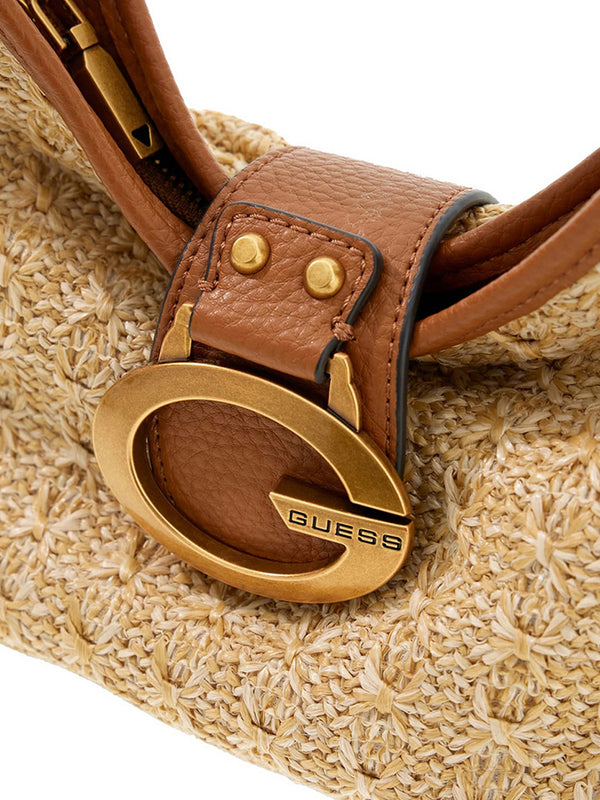 Guess Borsa A Spalla Guess Camden Mini - Natural/Cognac