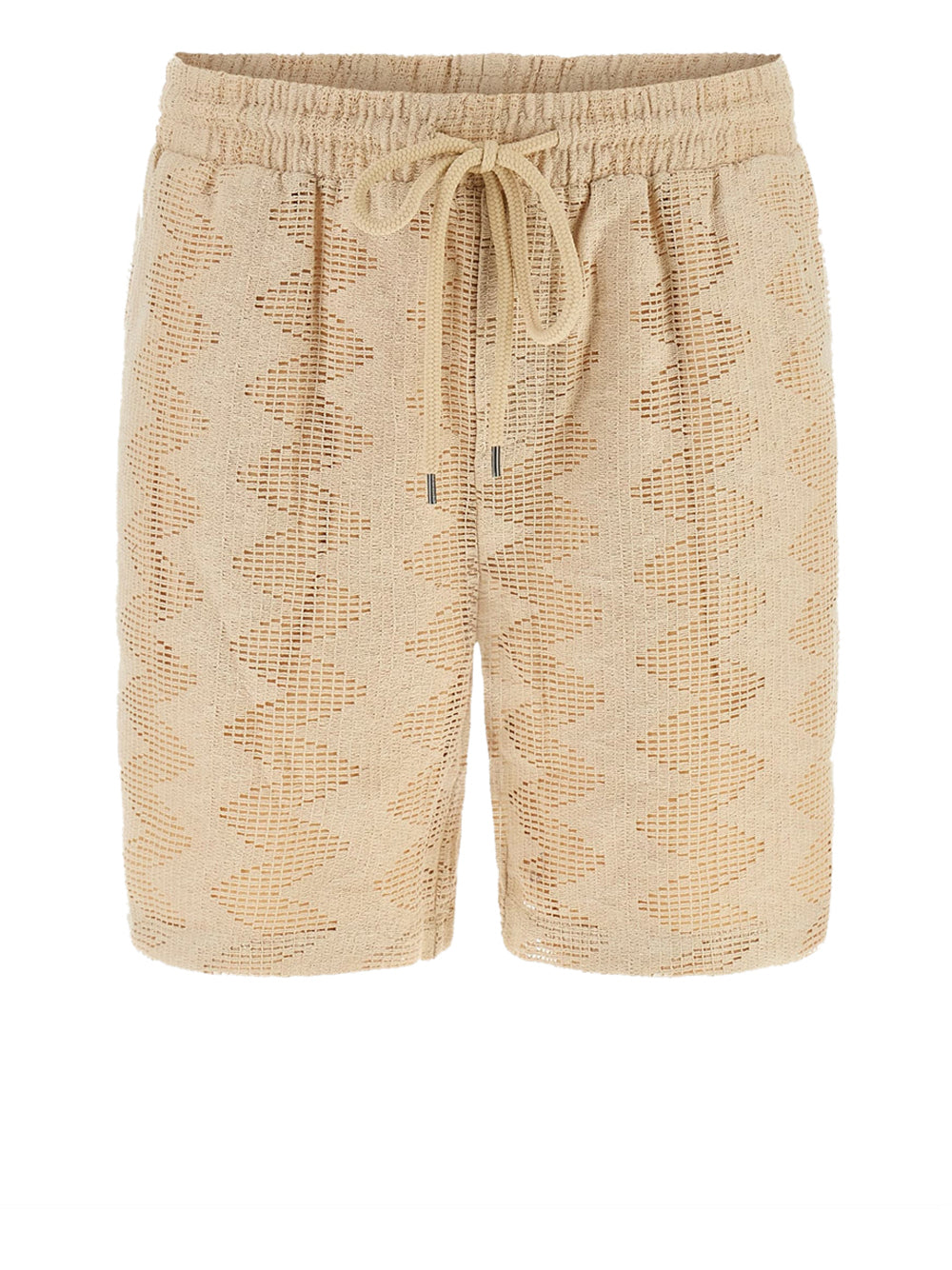 GUESS 2 USCITA Bermuda Corti A Coste Lattice Knit Guess - Beige
