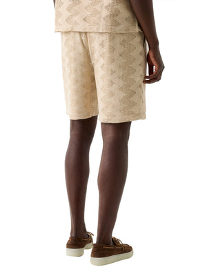 GUESS 2 USCITA Bermuda Corti A Coste Lattice Knit Guess - Beige