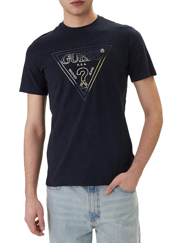 Guess T-Shirt Guess Triangle - Blu