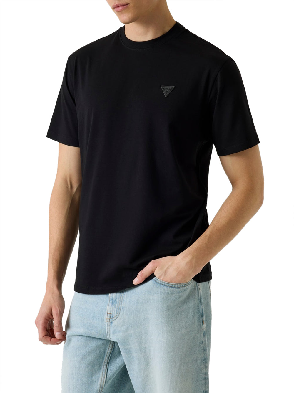 GUESS 2 USCITA T-shirt Guess In Misto Modal - Nero