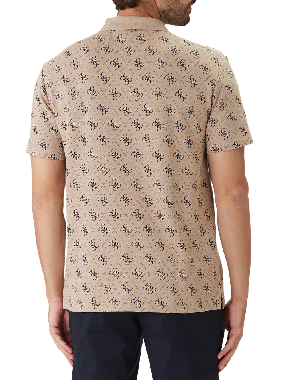 GUESS 2 USCITA Polo Guess Ss All Over 4G Jacqa - Beige