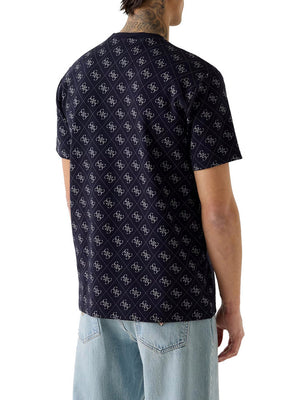 Guess T-Shirt Guess Jacquard Logo - Blu