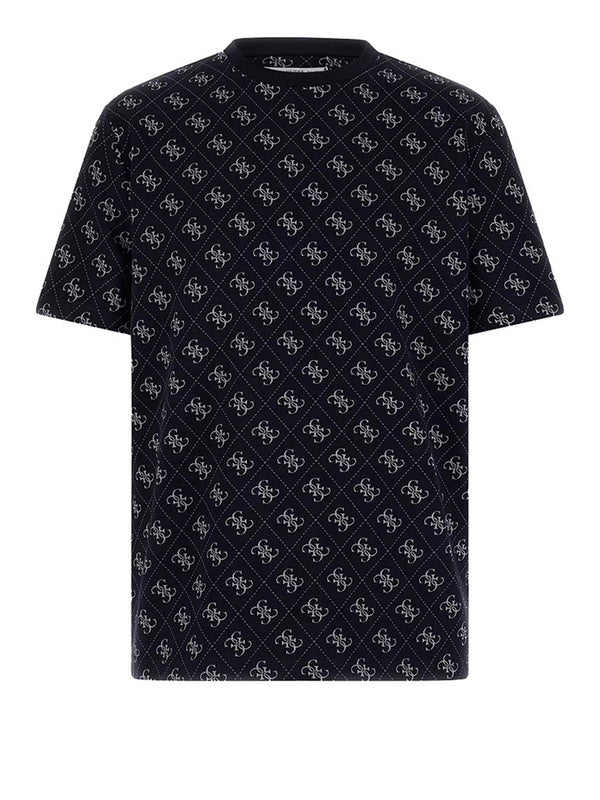 Guess T-Shirt Guess Jacquard Logo - Blu