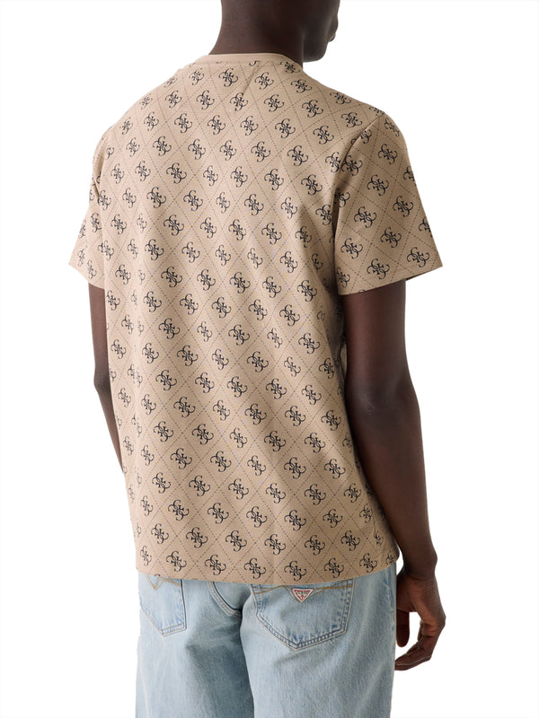 GUESS 2 USCITA T-shirt Guess Con Logo Jacquard - Beige