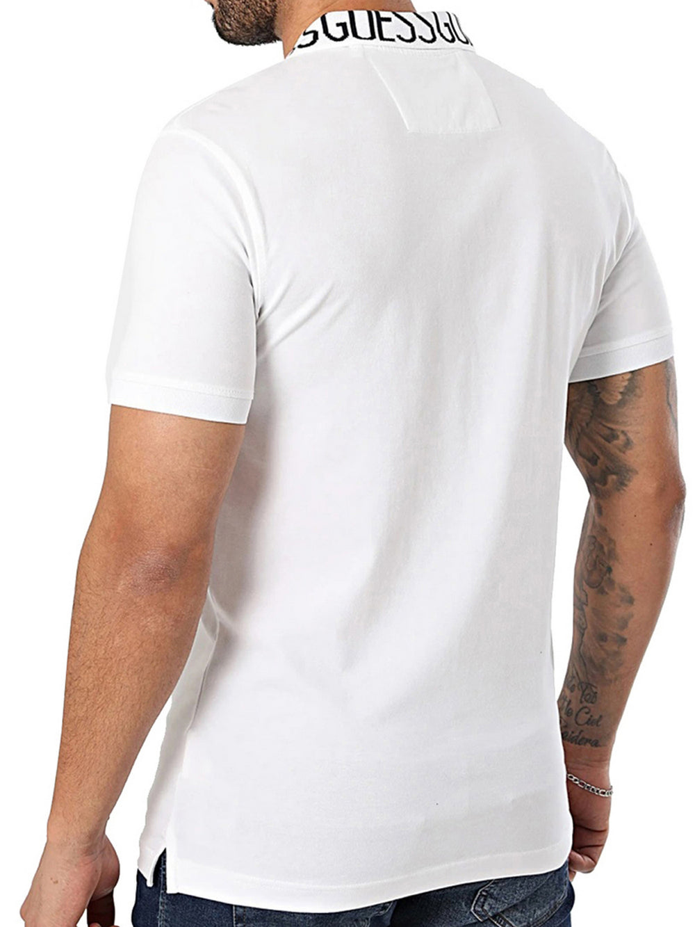 Guess T-Shirt Polo Guess Nolan - Bianco
