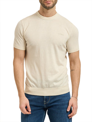 GUESS 2 USCITA Maglia Guess Lewis Cn Ss Cotton - Vaniglia/Crema