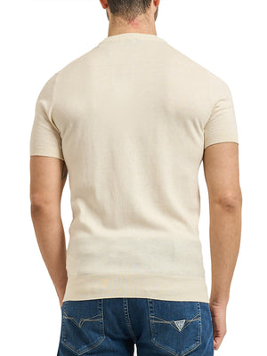 GUESS 2 USCITA Maglia Guess Lewis Cn Ss Cotton - Vaniglia/Crema
