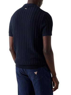 GUESS 2 USCITA Maglia Guess Lonny Polo Ss Harrin - Blu Notte