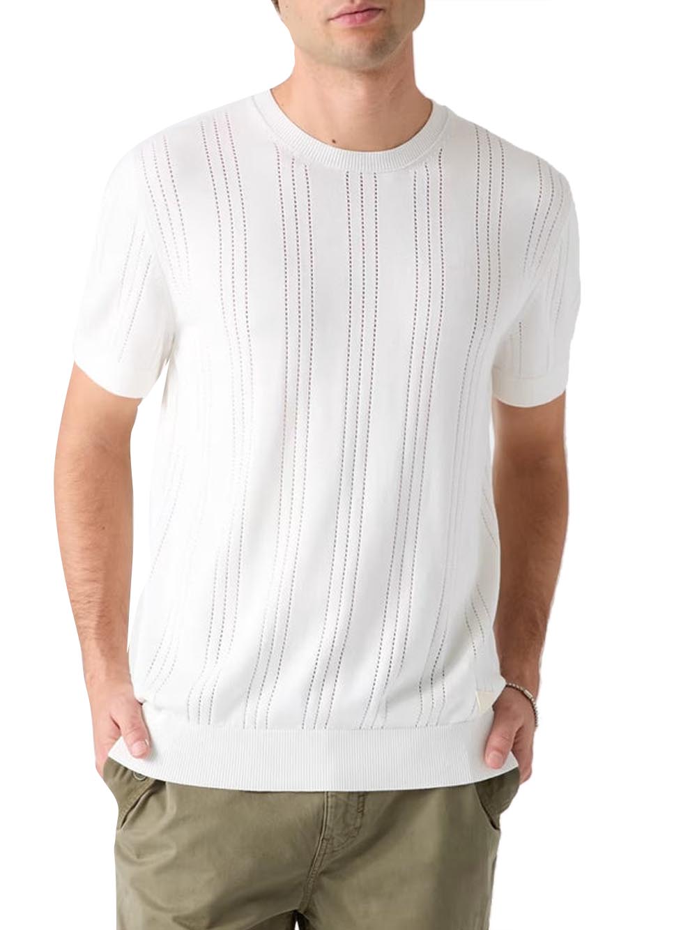 GUESS 2 USCITA T-Shirt Lindon Cn Ss Pointel Guess - Bianco
