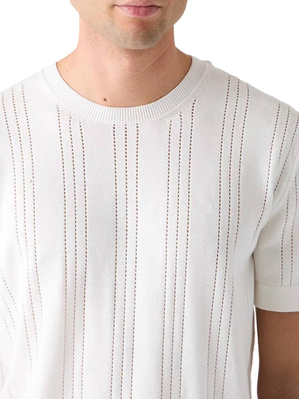 GUESS 2 USCITA T-Shirt Lindon Cn Ss Pointel Guess - Bianco
