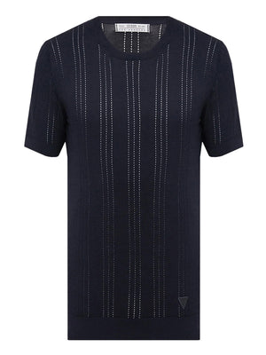 GUESS 2 USCITA Maglia Guess Lindon Cn Ss Pointel - Blu