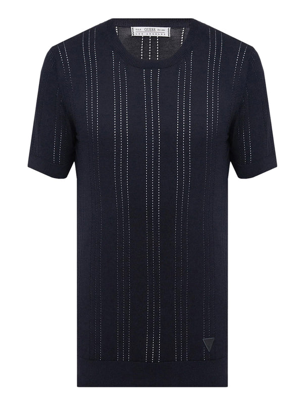 GUESS 2 USCITA Maglia Guess Lindon Cn Ss Pointel - Blu