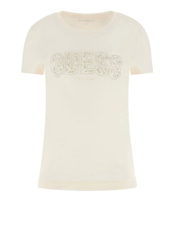 Guess T-Shirt Guess Slim Fit - Panna
