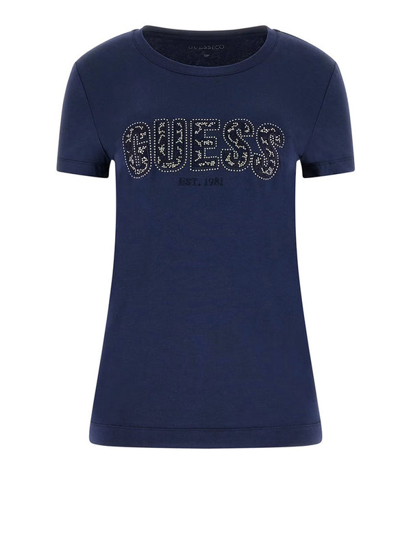 Guess T-Shirt Guess Slim Fit Con Logo - Blu