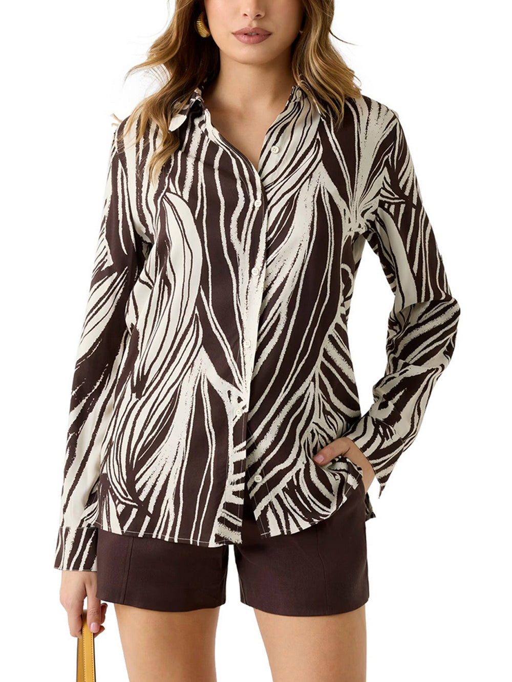 Guess Camicia Guess Grafica - Marrone