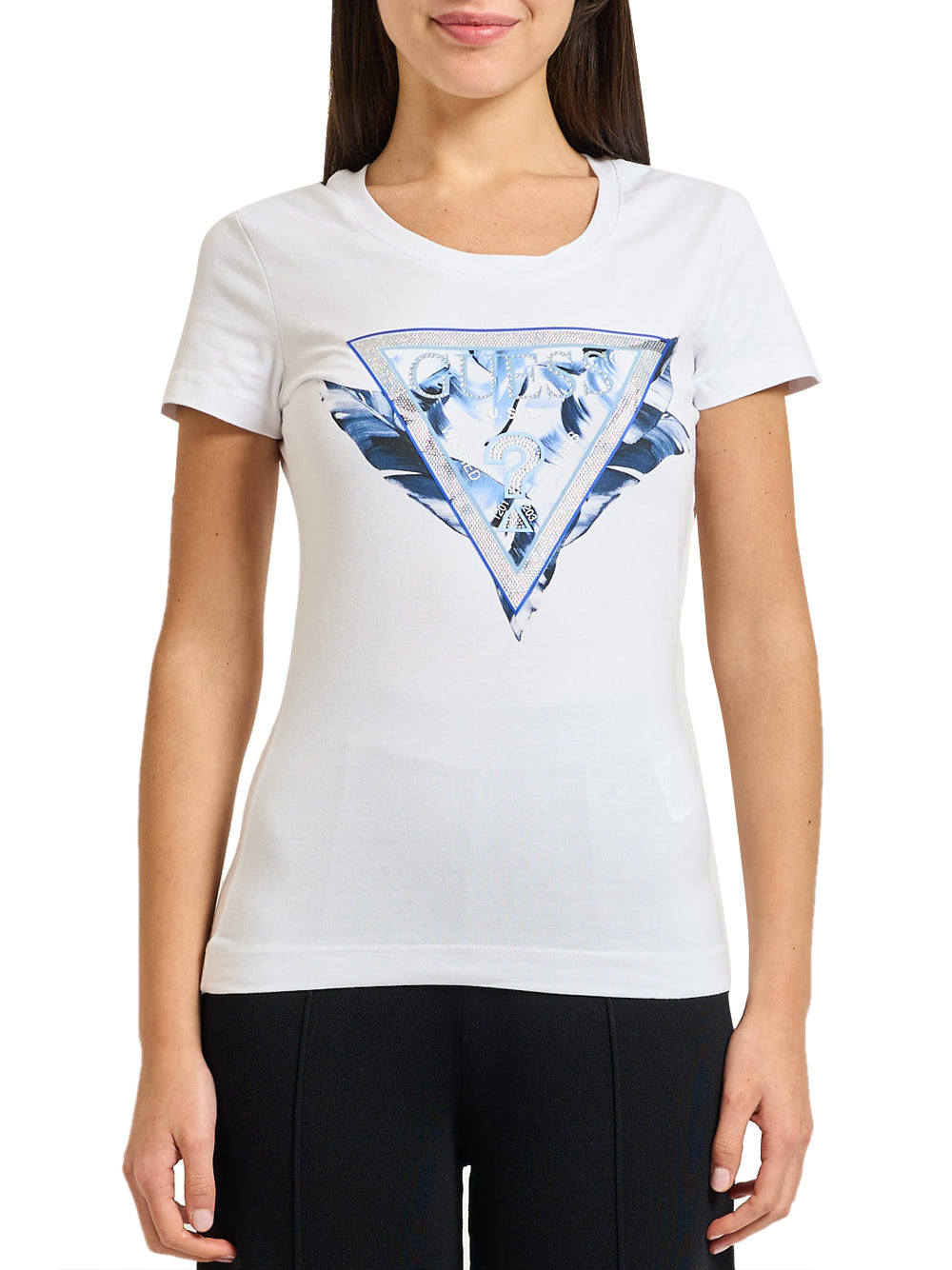 GUESS 2 USCITA T-Shirt Ss Cn Feather Triang Guess - Bianco