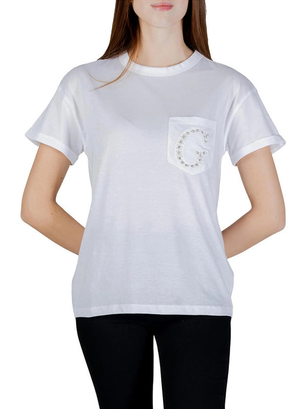 Guess T-Shirt Guess Pocket G Logo - Bianco