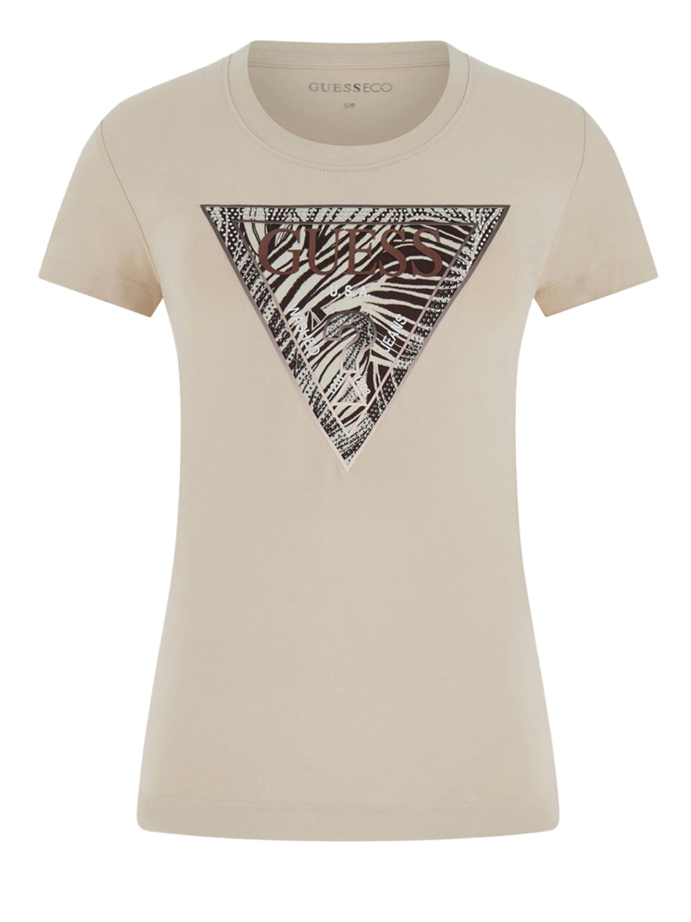 GUESS 2 USCITA T-shirt Con Logo Triangolo Guess - Beige