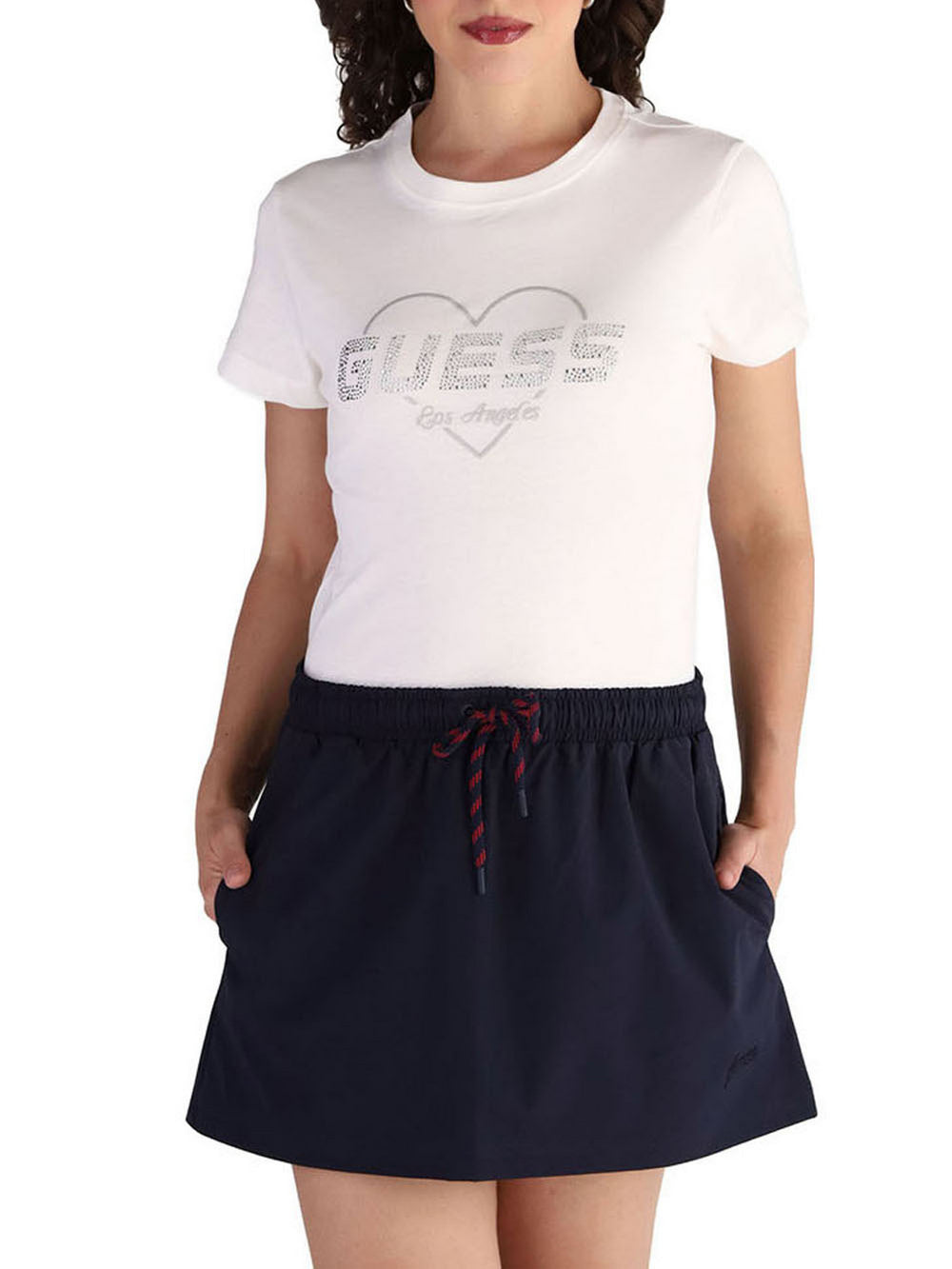 Guess T-Shirt Guess Narciso Cn - Bianco