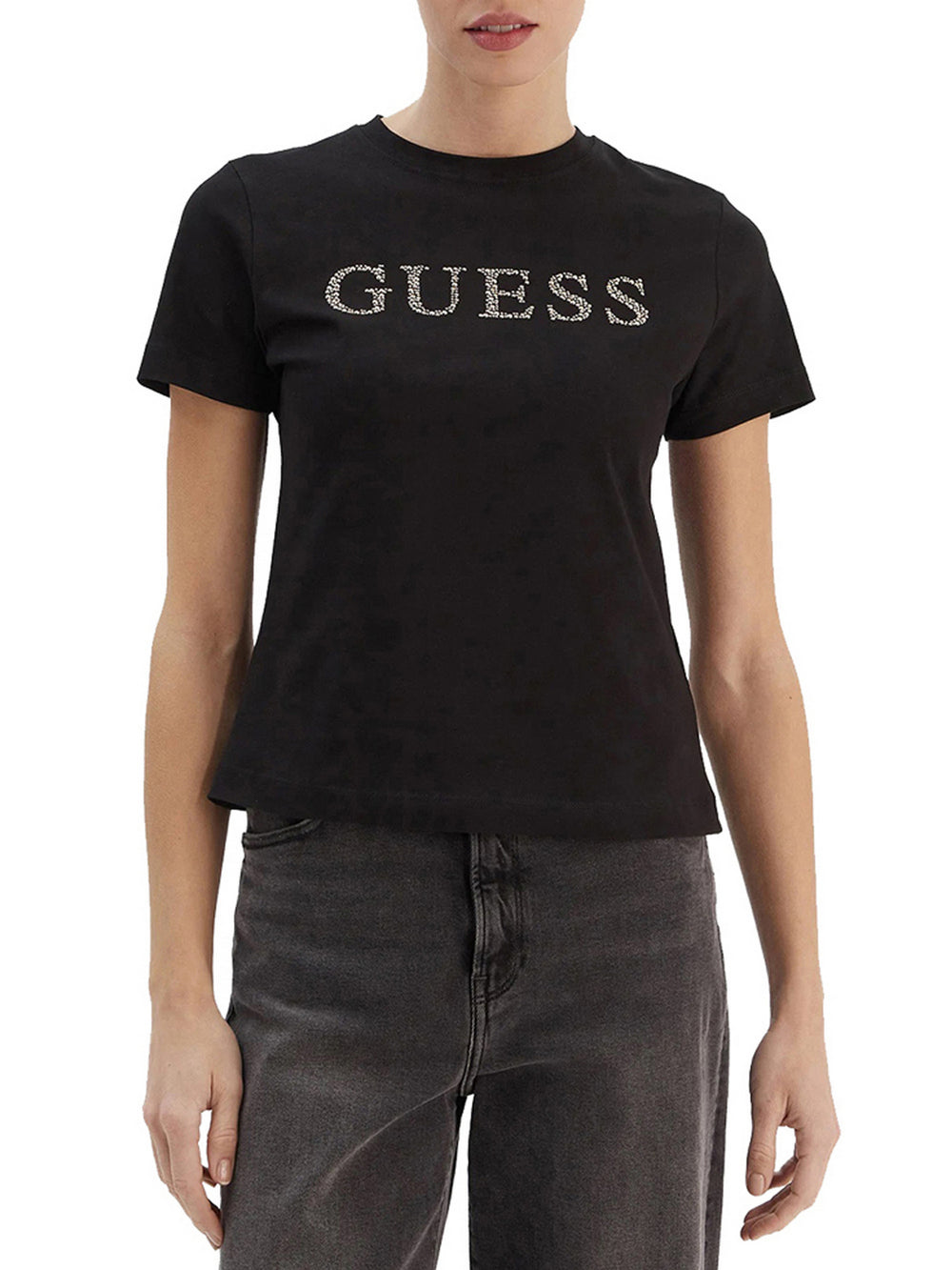 Guess T-Shirt Guess Octavia Rn Ss - Nero