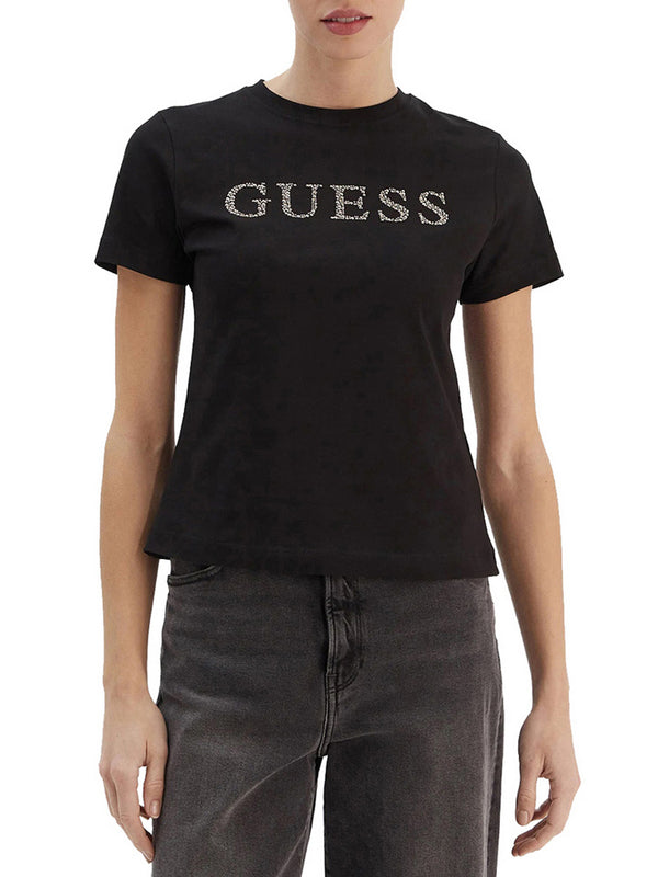 Guess T-Shirt Guess Octavia Rn Ss - Nero