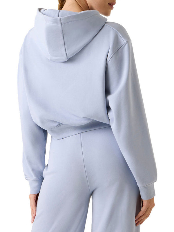 Guess Felpa Guess Yayoi Hoodie Sweatsh - Celeste