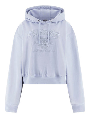 Guess Felpa Guess Yayoi Hoodie Sweatsh - Celeste