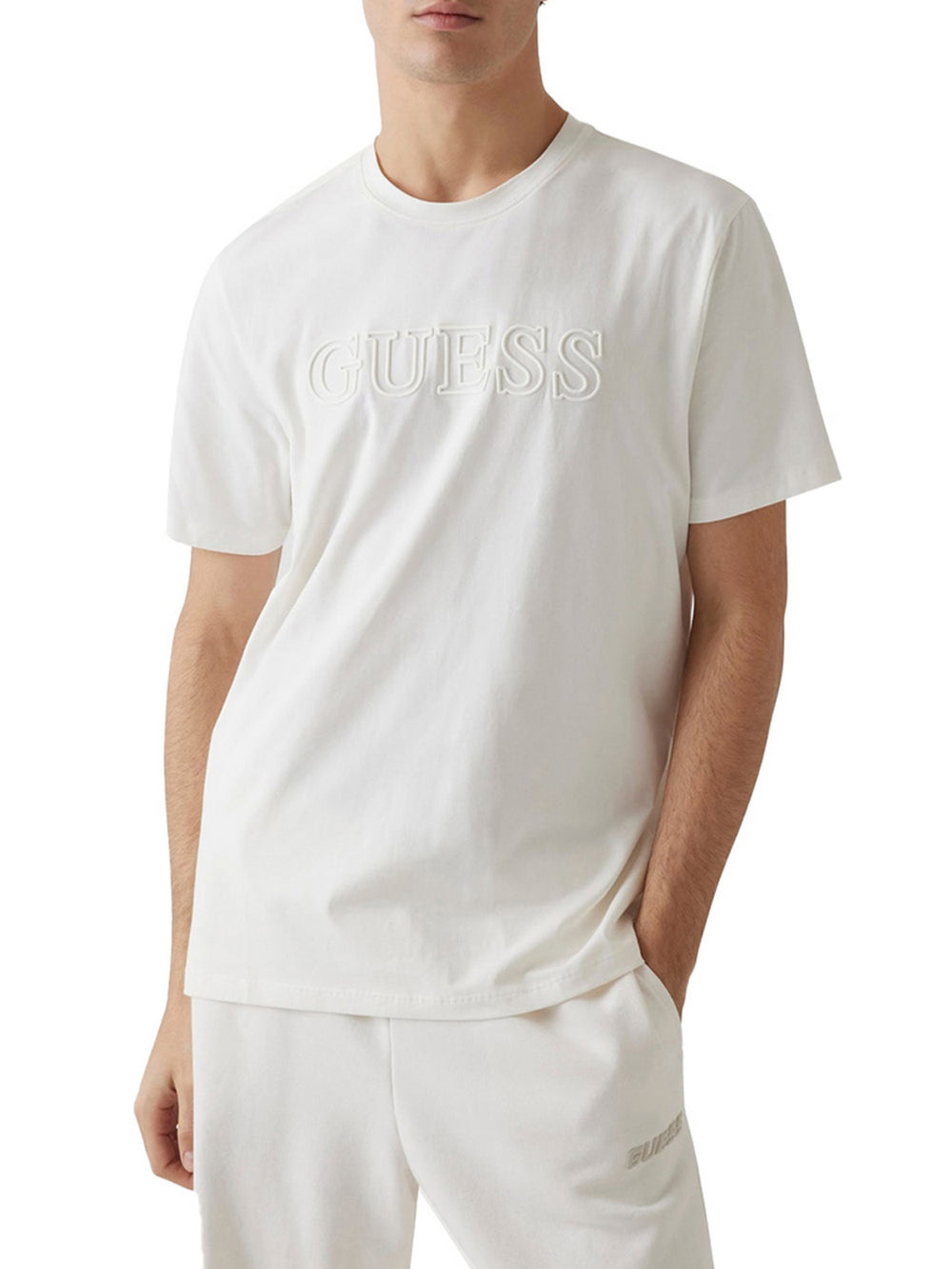 Guess T-Shirt Guess Ss Alphy - Bianco