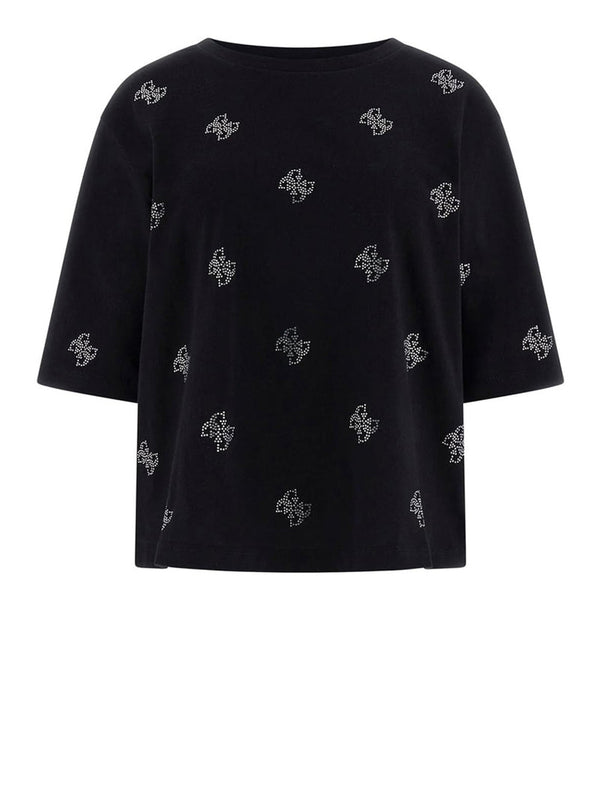 GUESS ATHLEISURE 2 USCITA T-Shirt Silvy 4G Ss Cn Guess - Nero
