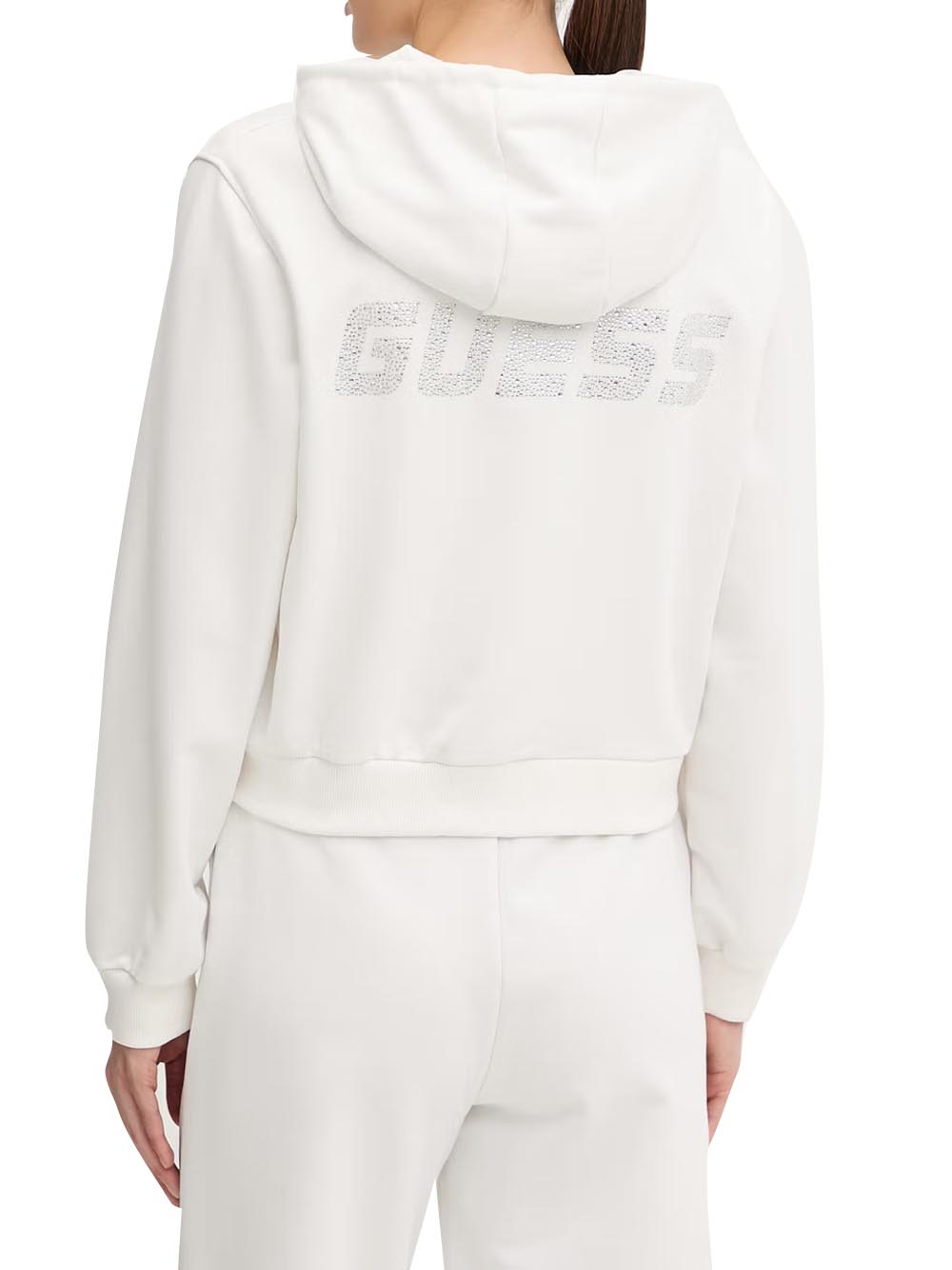 GUESS ATHLEISURE 2 USCITA Felpa Silvy Full Zip Hoodi Guess - Bianco