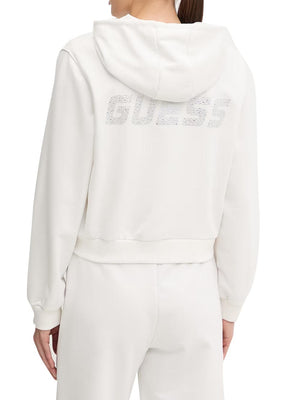 GUESS ATHLEISURE 2 USCITA Felpa Silvy Full Zip Hoodi Guess - Bianco