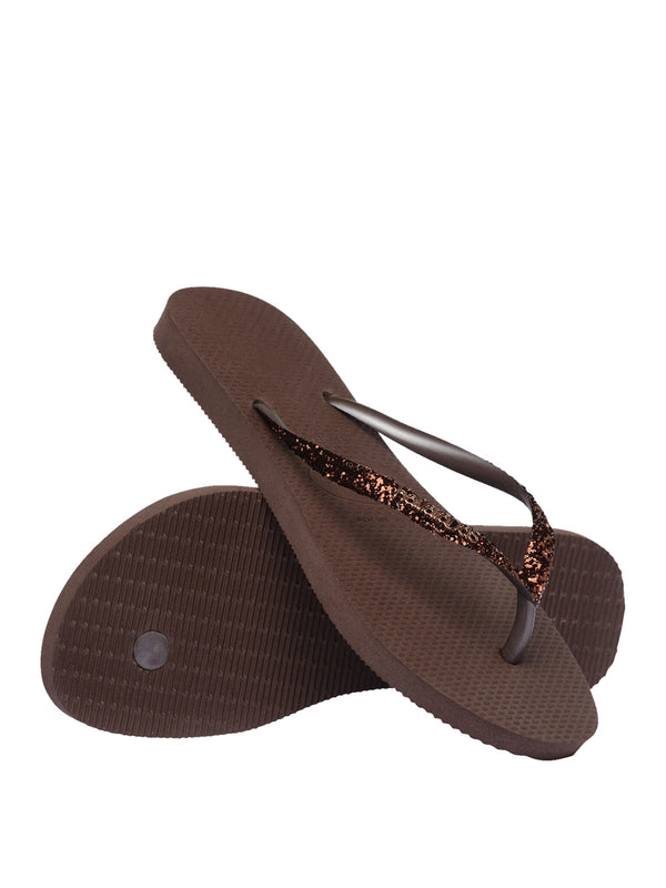 HAVAIANAS Infradito Havaianas Slim Glitter II - Marrone Scuro