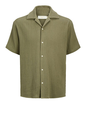 JACK&JONES MAIN 1 Camicia Jack&Jones Jorcoba Stripe Resort - Verde