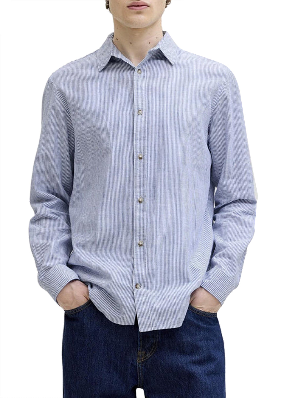 JACK&JONES MAIN 1 Camicia Jack&Jones Regular Fit - Blu/Bianco