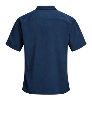 JACK&JONES MAIN 1 Camicia Jack&Jones Jprblurico Tencel Resort Blu