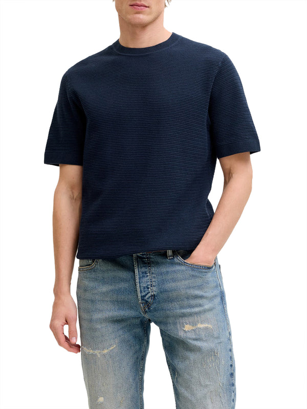 JACK&JONES MAIN 1 T-Shirt In Maglia Jack&Jones - Blu