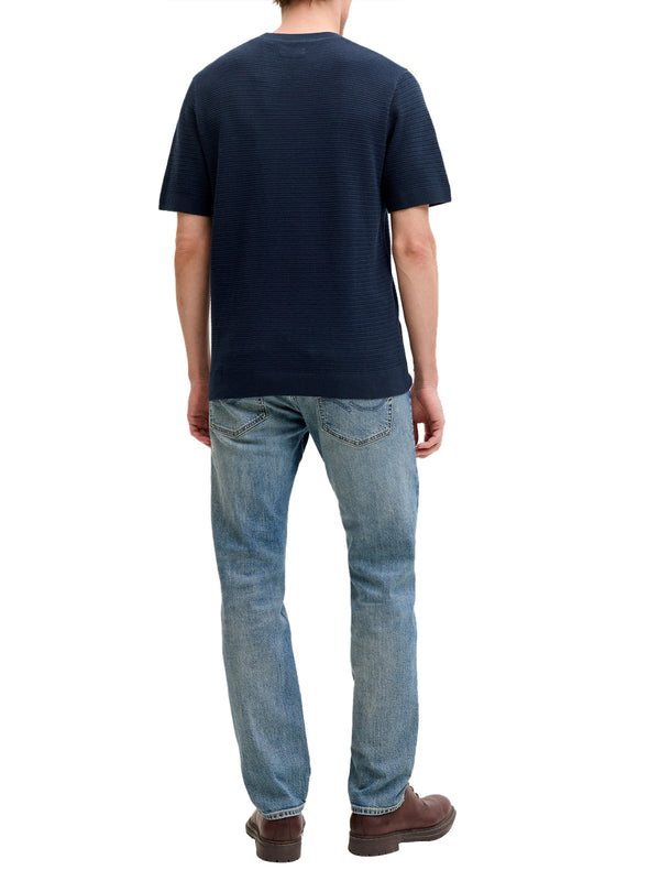 JACK&JONES MAIN 1 T-Shirt In Maglia Jack&Jones - Blu