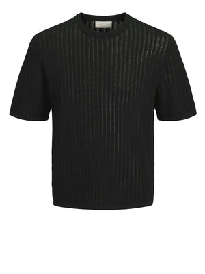 JACK&JONES MAIN 1 Maglia Jack&Jones Jormaine Knit Ss Crew Neck - Nero