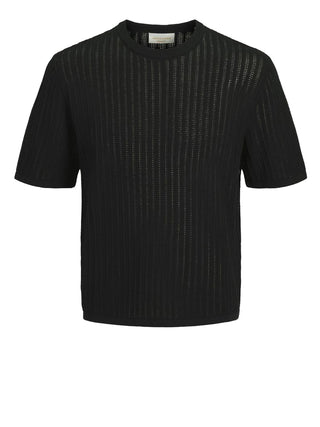 JACK&JONES MAIN 1 Maglia Jack&Jones Jormaine Knit Ss Crew Neck - Nero